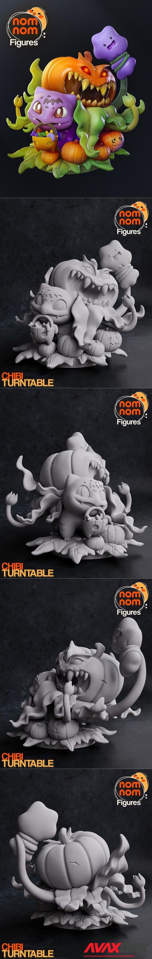 Nomnom Figures - Bulbasaur Chibi - Pokemon – 3D Print