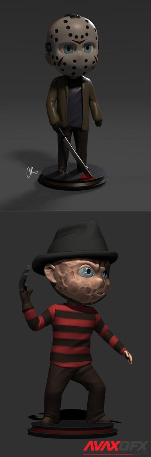 Little Big Head - Freddy Krueger and Jason – 3D Print