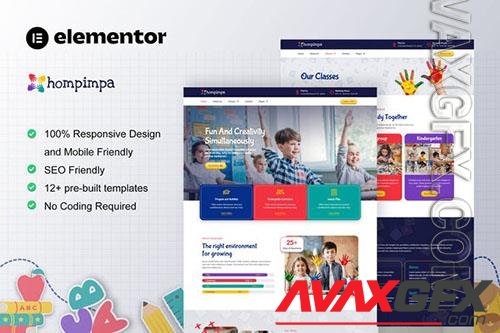 ThemeForest - Hompimpa - Kindergarten & Child Care Elementor Template Kit/40507019