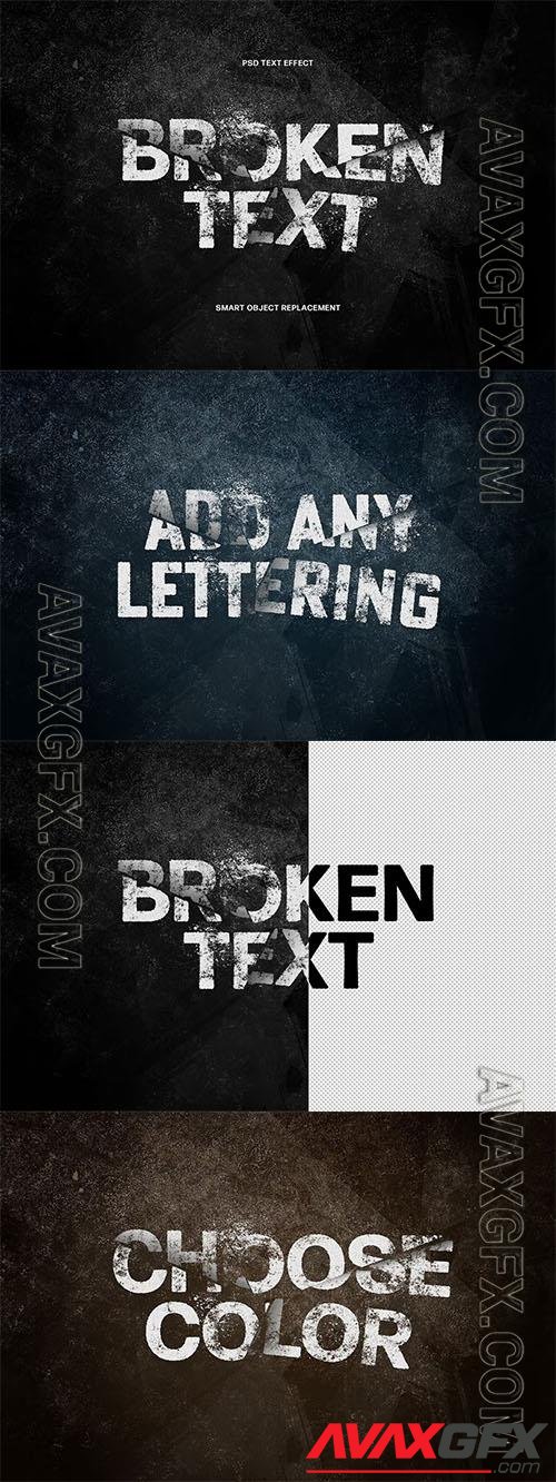 Broken Text Photoshop Effect