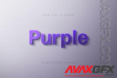 Purple Typography Logo and Text Effect