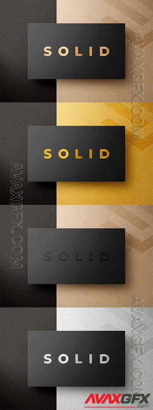 Metallic Foil Logo Mockups