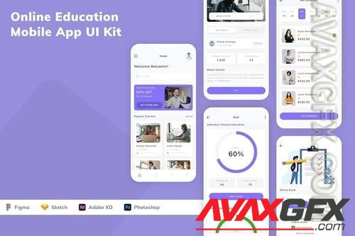 Online Education Mobile App UI Kit BFHKSHD