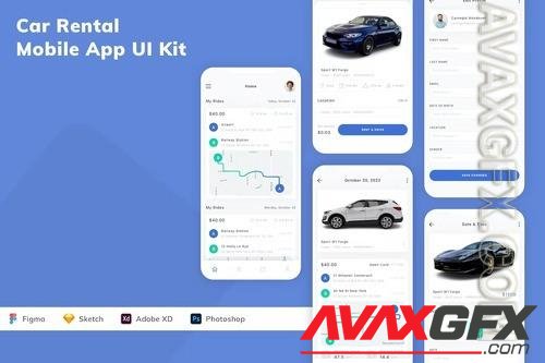 Car Rental Mobile App UI Kit GTN34BU