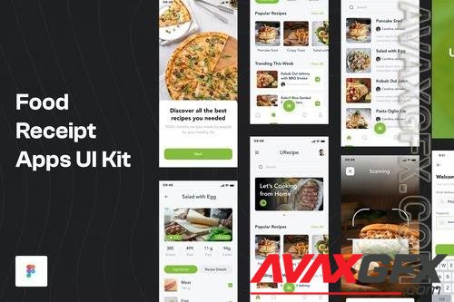 Food Recipe App UI Kit 9NHFZDU