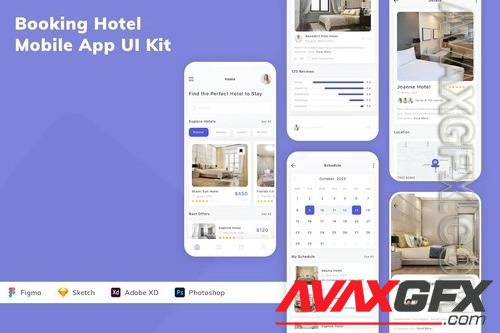 Booking Hotel Mobile App UI Kit N2RP5DW