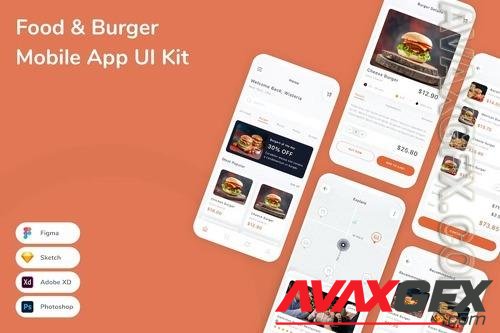 Food & Burger Mobile App UI Kit HHL6HAC