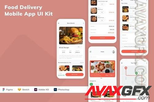 Food Delivery Mobile App UI Kit UFLUH5T