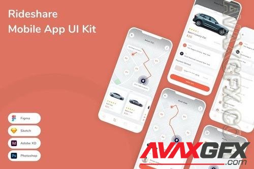Rideshare Mobile App UI Kit TXK2VAA