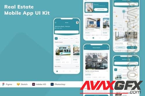 Real Estate Mobile App UI Kit QLDF4DN