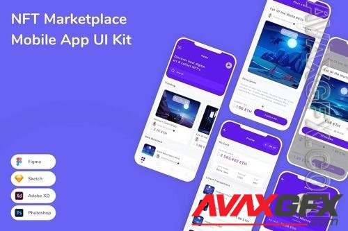 NFT Marketplace Mobile App UI Kit W8MAZF9