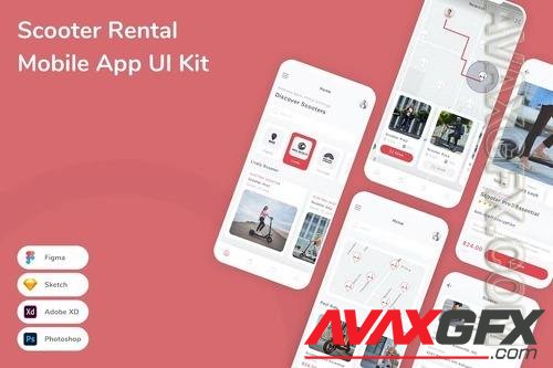 Scooter Rental Mobile App UI Kit 3GDC5VS