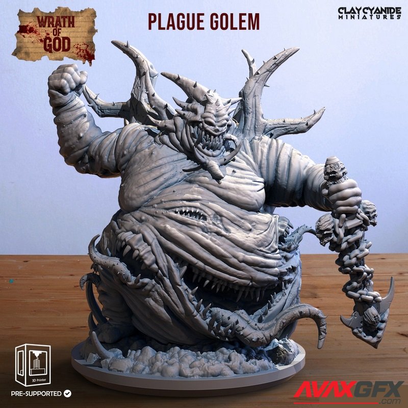 Clay Cyanide - Plague Golem - 3D Print Model