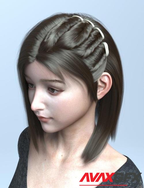 Wsoug Hair for Genesis 8 and 8.1 Females