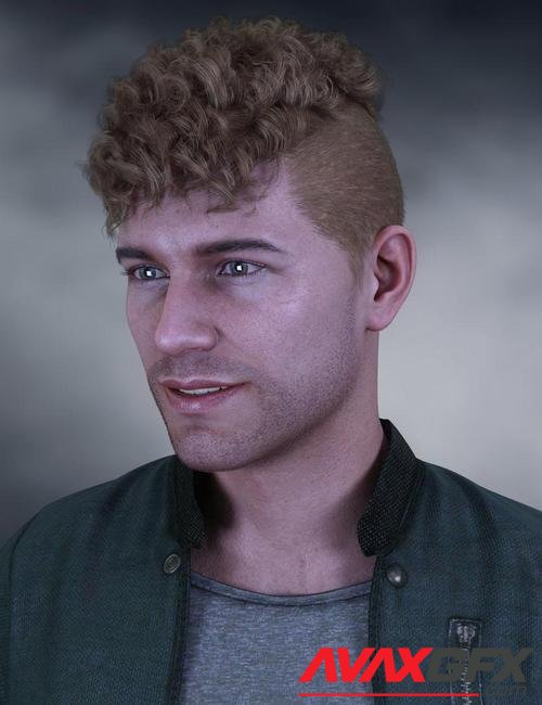 dForce Kevin Hair for Genesis 8 and 8.1 Males