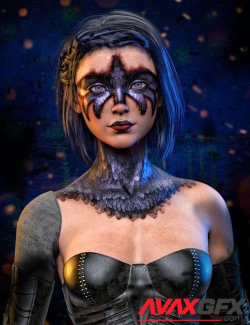 FPE Crow Geoshell Makeup for Genesis 8.1 Female