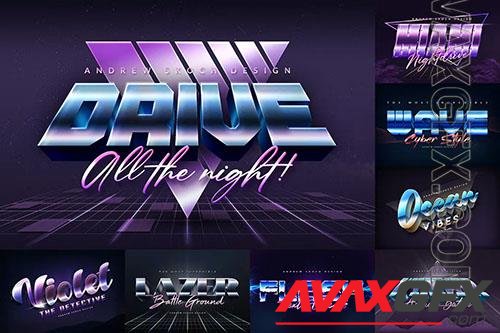 80s Style Text Effects PSD