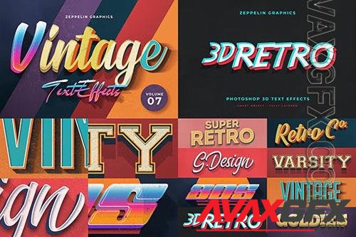 10 Vintage Text Effects Vol.7 PSD