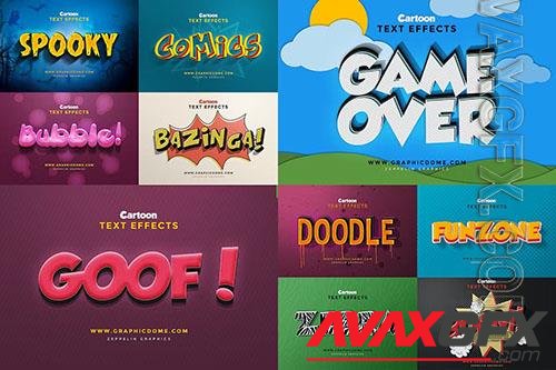 3D Cartoon Text Effects PSD