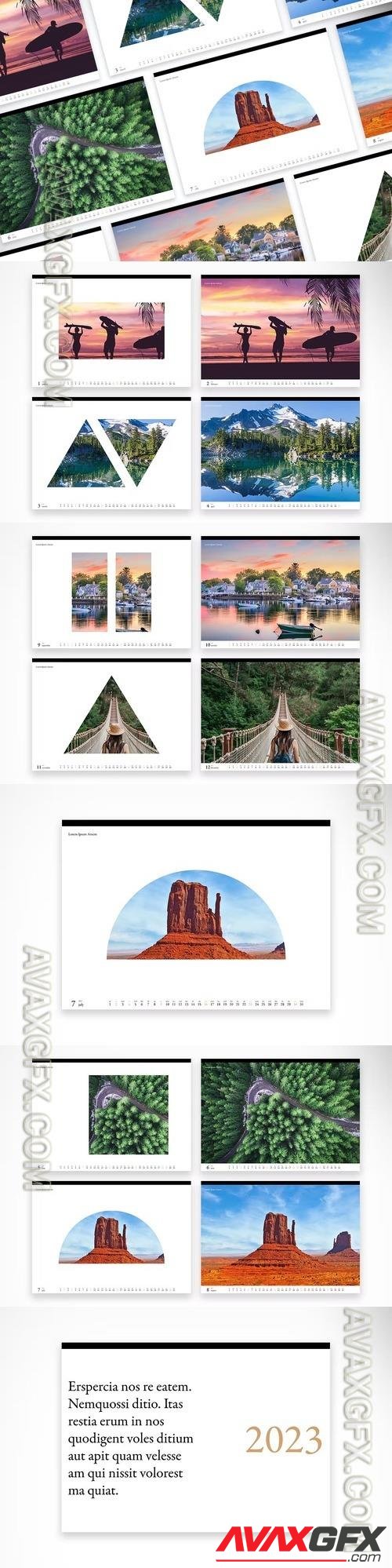 2023 Calendar with Shaped Photographs