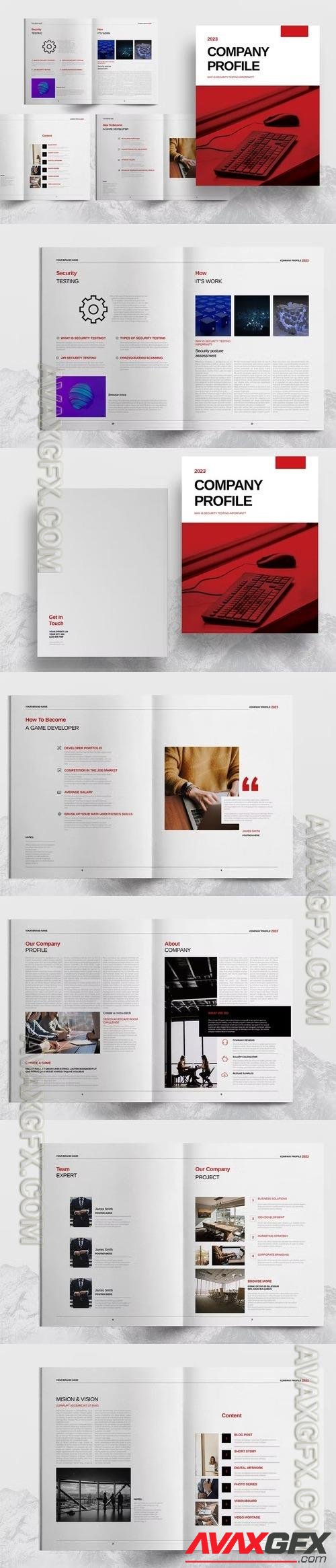 Red Company Profile Template