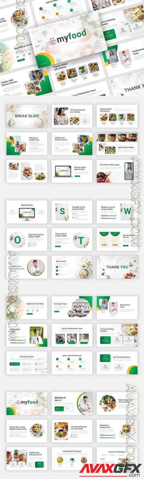 Myfood - Healthy Food PowerPoint Template