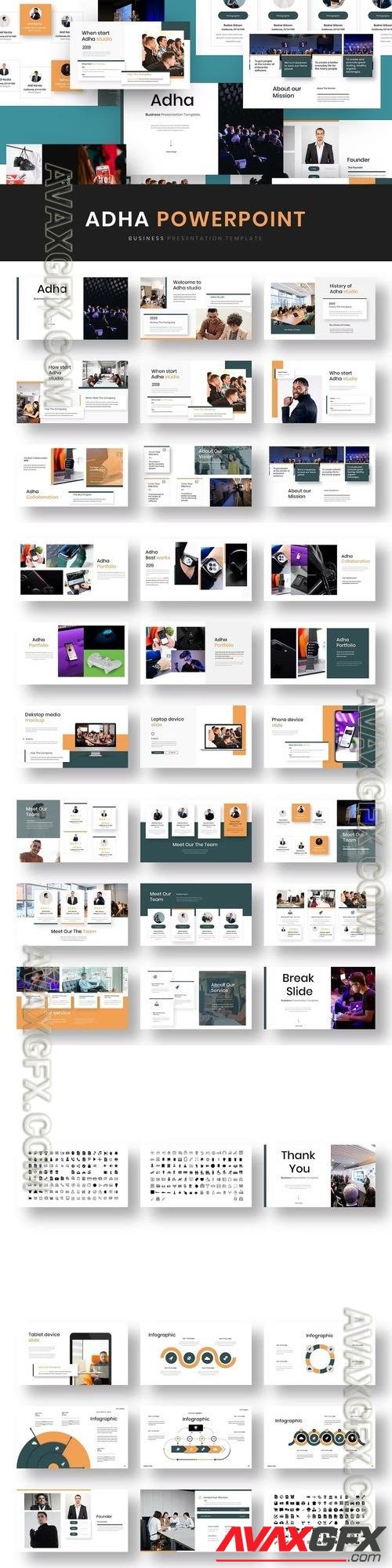 Adha – Business PowerPoint Template