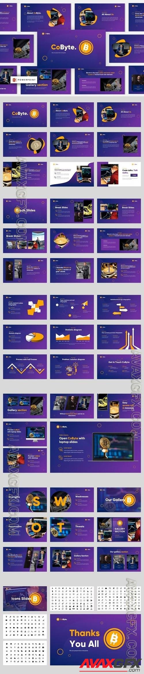 Cryptocurrency Blokchain Powerpoint Template