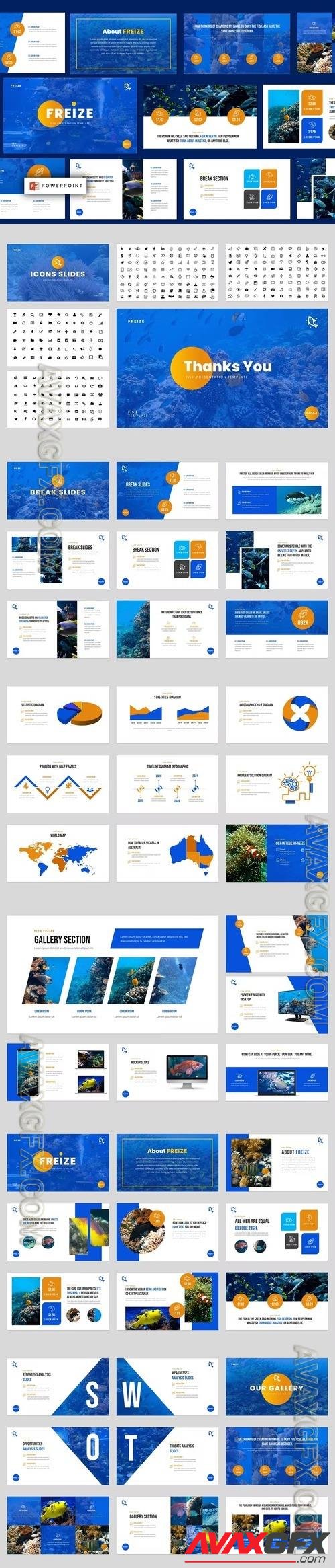 Freize - Fishing Clubs Powerpoint Template