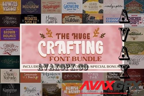 The Huge Crafting Bundle -  121 Premium Fonts