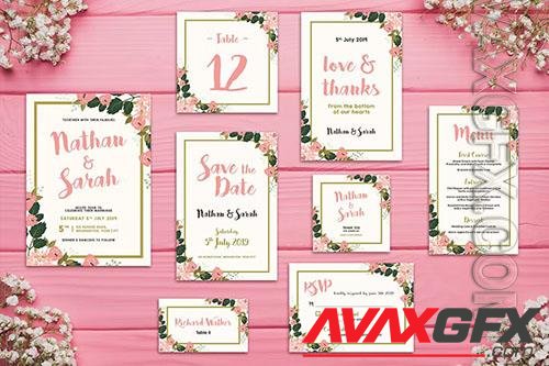 Floral Wedding Invitation Suite