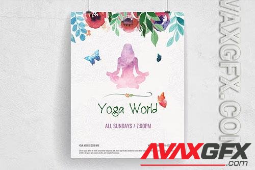 Colorful Hand Painted Yoga World Flyer