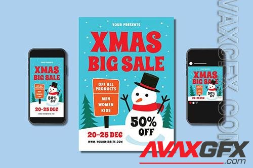 Xmas Big Sale Flyer Set PSD - R4Y9NLE