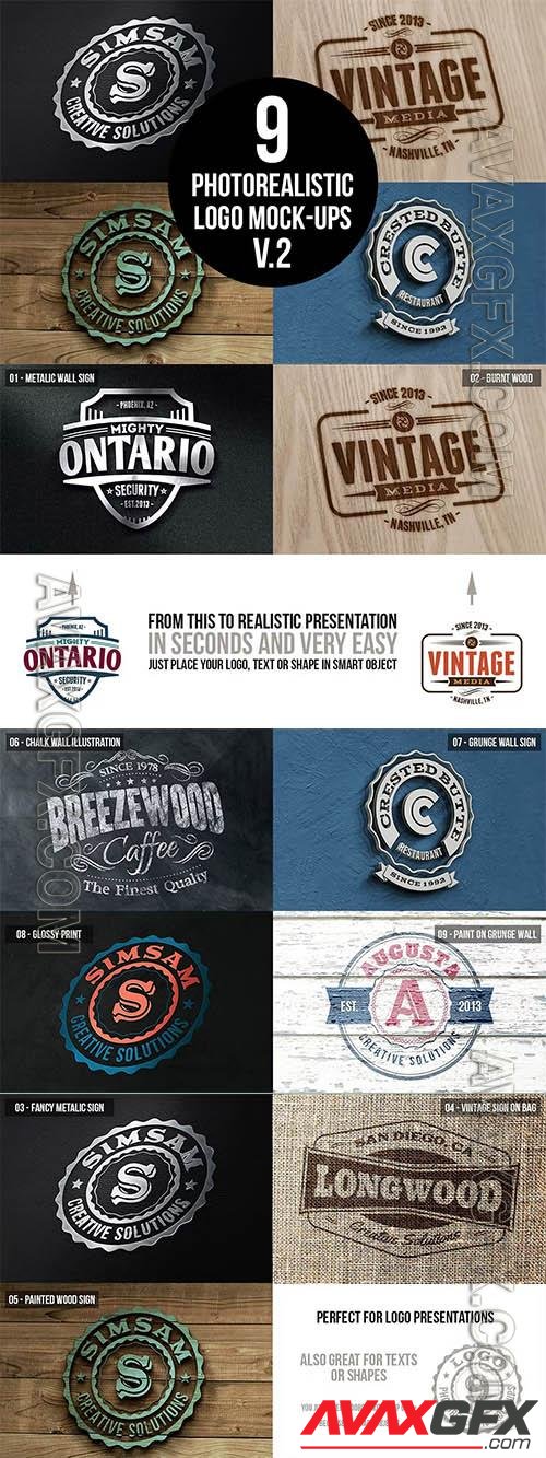 Photorealistic Logo Mock-Ups Vol.2