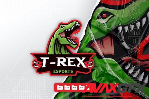 T-Rex Dinosaur Mascot Logo Design