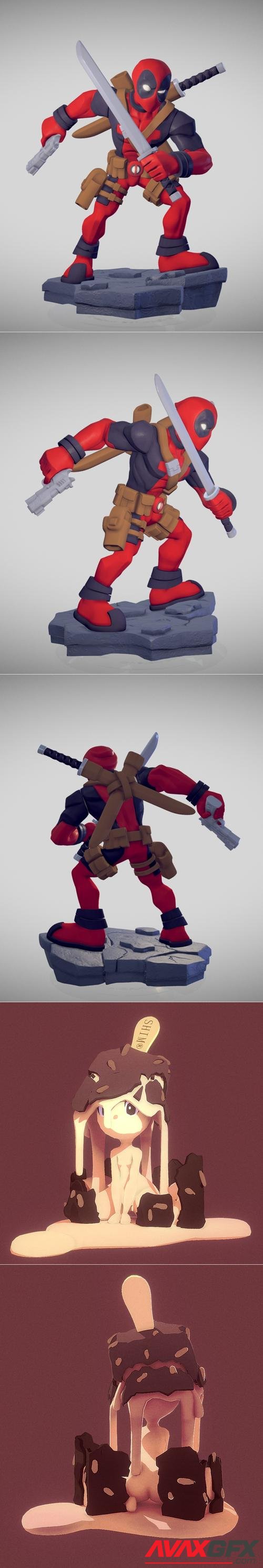 Infinity Deadpool and Chibi Magnum Almond Vanilla – 3D Print