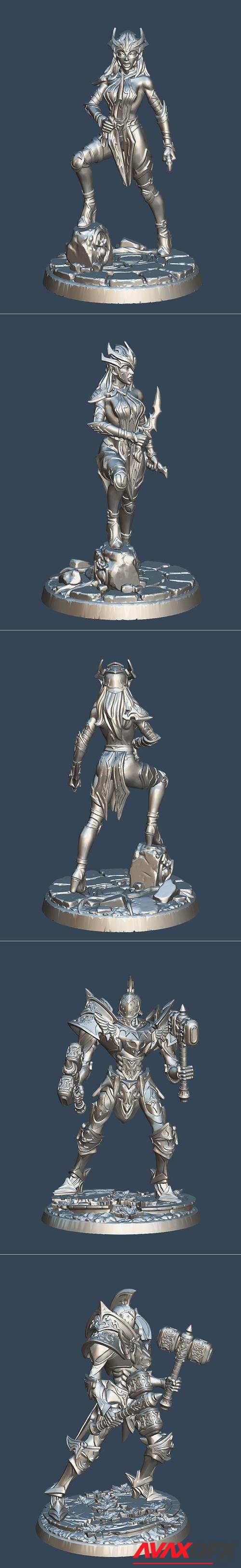 Dark Elf Black Widow and Gladius Sentinel – 3D Print