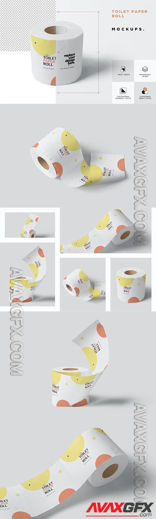 Toilet Paper Mockups PSD