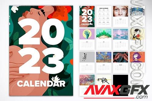 Yearly Wall Calendar 2023 PSD