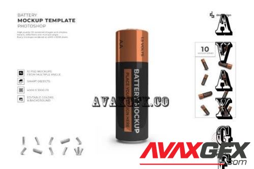 Battery AA Mockup Template Set - 2265816