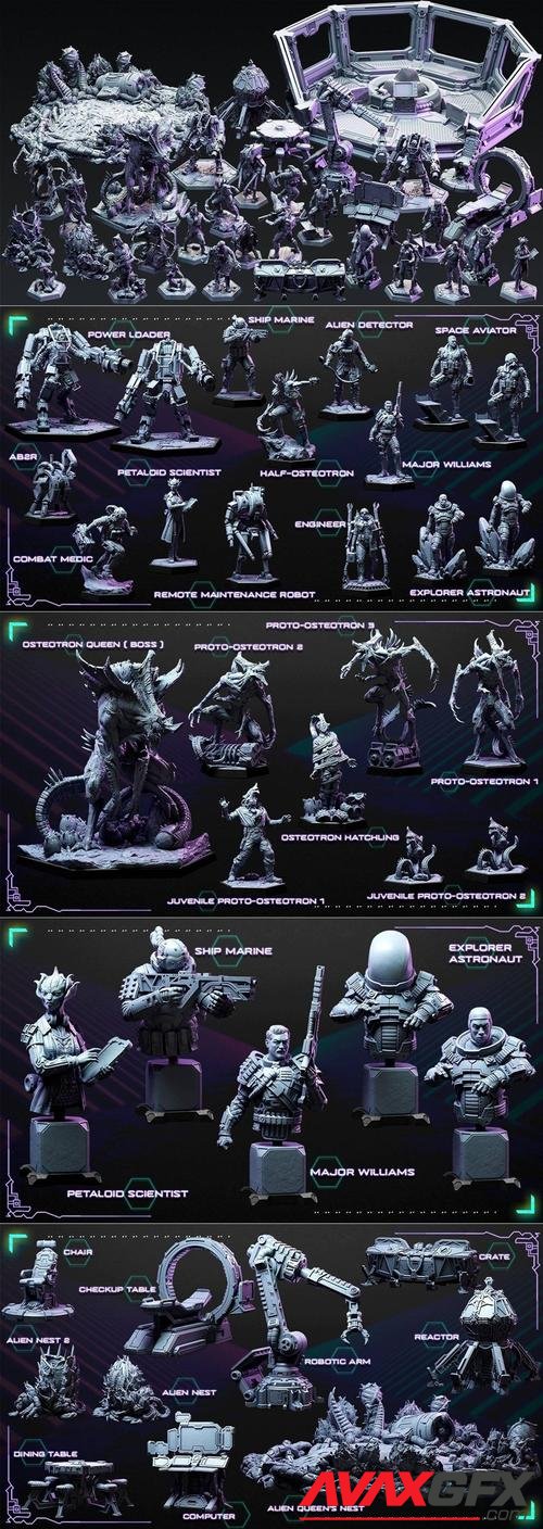 Loot Studios Sci-fi Miniatuers - Spacecraft Crasher February 2022 – 3D Print