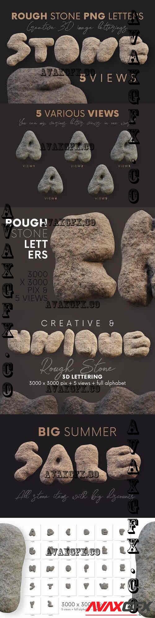 Rough Stone - 3D Lettering - 5287804