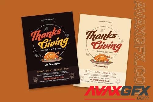 Thankgiving Dinner Flyer 4TVXQKT