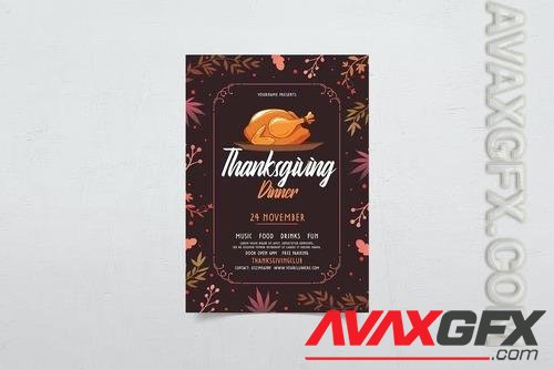 Thanksgiving Dinner Flyer 9ZRBDMM