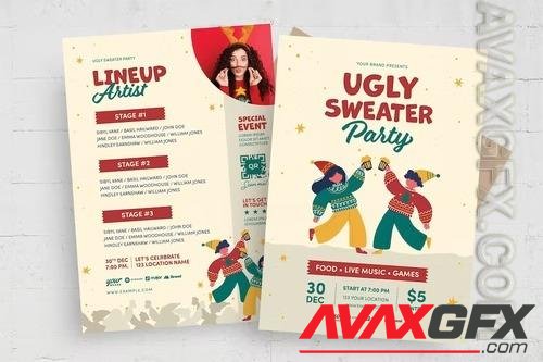 Graphicriver - Christmas Ugly Sweater Party Flyer Template YEFXCN5