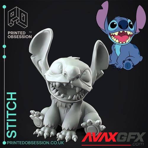 Stitch Smiling – 3D Print