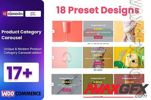 WooCommerce Product Category Carousel For Elemento