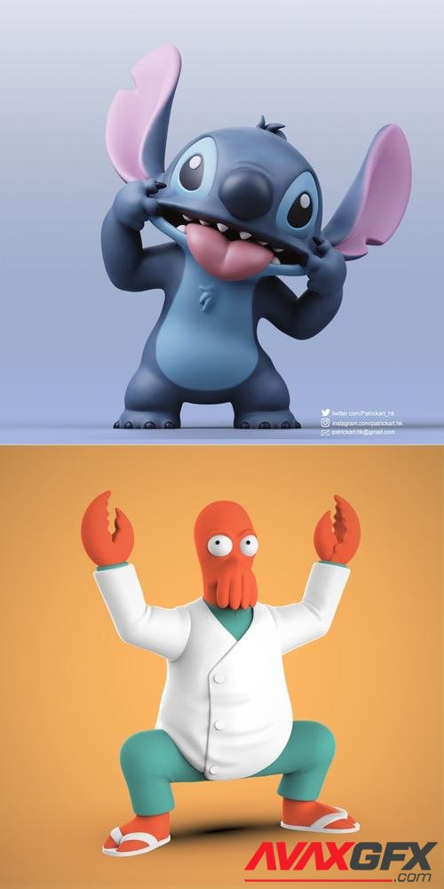 Stitch and Zoidberg – 3D Print