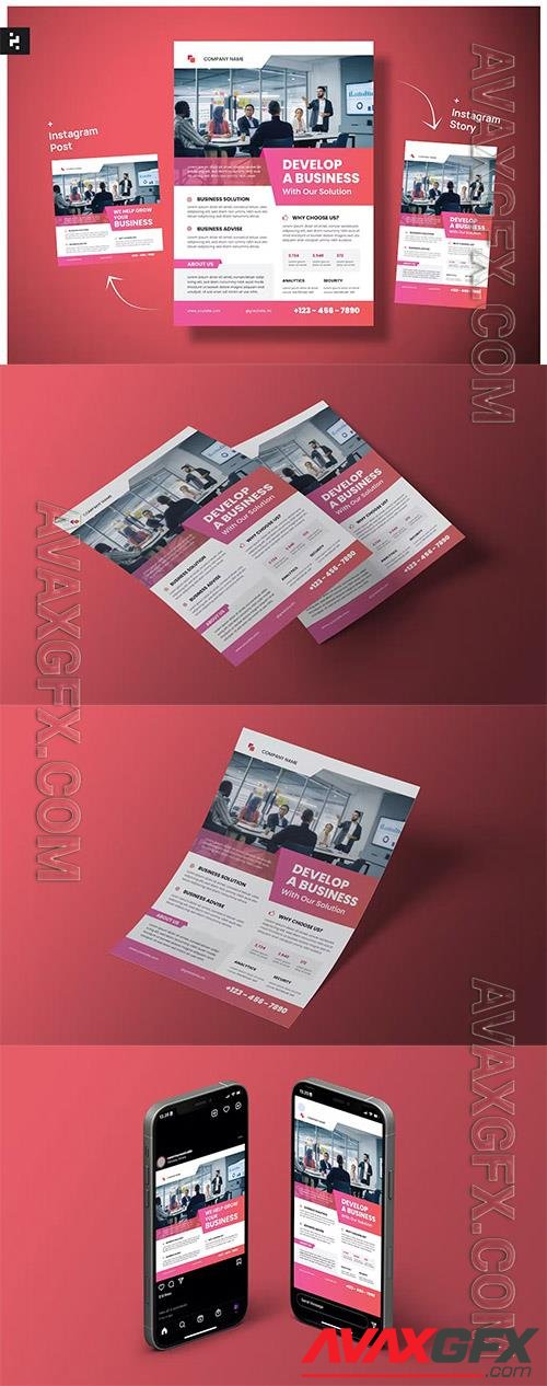 Business Service Flyer PSD