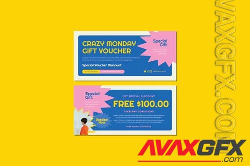 Crazy Monday Gift Voucher PSD